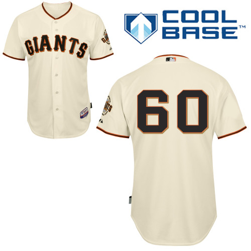 Hunter Strickland #60 MLB Jersey-San Francisco Giants Men's Authentic Home White Cool Base Baseball Jersey